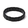 Natural Black Agate Beaded Stretch Bracelets for Unisex G-K303-02I-4