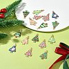 16Pcs 8 Colors Christmas Theme Rack Plating Alloy Pendants FIND-FS0002-98-10