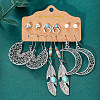Bohemian Style Alloy Resin and Enamel Dangle Earrings WGA2ED8-08-1