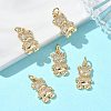 SHEGRACE Brass Micro Pave Clear Cubic Zirconia Pendants XGRQ3P579-633G-4