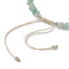 Natural Green Aventurine Chip Nylon Braided Beaded Bracelet Making AJEW-JB01296-06-3