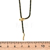 304 Stainless Steel Emerald Rhinestone Cup Chain Snake Tennis Necklaces for Women NJEW-A051-02G-5
