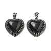 Natural Obsidian Pendants G-A095-01AS-08-1