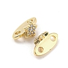 Rack Plating Brass Micro Pave Clear Cubic Zirconia Connector Charms KK-F864-04G1-2