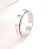 Rotating 201 Stainless Steel Finger Rings for Men Women PW-WGF9BE0-05-1