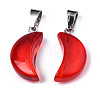 Transparent Spray Painted Glass Pendants GLAA-N035-021-F04-2