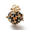 Alloy Crystal Rhinestone Bead Cage Pendants ENAM-M047-04G-B-1