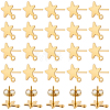 60Pcs 304 Stainless Steel Stud Earring Findings STAS-SC0021-31G-7