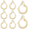 8Pcs Brass Clip-on Earrings for Women Men KK-SC0008-15A-1