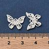 Brass Micro Pave Clear Cubic Zirconia Charms KK-C168-27S-3