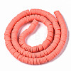 Handmade Polymer Clay Beads Strands CLAY-R089-6mm-066-3