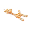 Copper Wire Wrapped Beaded Giraffe Charms PALLOY-MZ01098-3