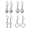 CCB Plastic Heart Dangle Earrings EJEW-JE05500-1