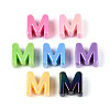 UV Plating Opaque Acrylic European Beads OACR-M027-03M-2