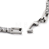 Platinum Brass Link Bracelet BJEW-C055-05G-P-3
