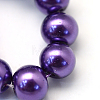 Baking Painted Pearlized Glass Pearl Round Bead Strands HY-Q330-8mm-76-3