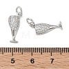 SHEGRACE Brass Clear Cubic Zirconia Pendants XGRQ3K848-525P-3