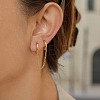 304 Stainless Steel Double Hoop Earrings for Women XJ9052-1-3