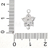 304 Stainless Steel Micro Pave Cubic Zirconia Flower Connector Charms STAS-U042-01P-02-3