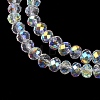 Electroplate Transparent Glass Beads Strands EGLA-A046-01A-21-2