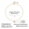 Square Cubic Zirconia Pendant Necklaces with 304 Stainless Steel Real 18K Gold Plated Cable Chains for Women DB6787-2-1