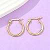 Ion Plating(IP) 304 Stainless Steel Hoop Earrings EJEW-N0016-11G-B-5