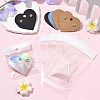 90Pcs 3 Colors Heart Shaped 4-Hole Paper Jewelry Display Cards for Earring CDIS-FS0001-29-5