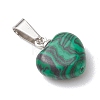 Natural & Synthetic Mixed Gemstone Heart Charms PALLOY-JF04955-02-4