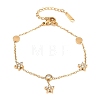 304 Stainless Steel Rhinestone Charm Bracelets BJEW-B171-16G-2