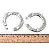 C-Shaped Brass Stud Earrings EJEW-K309-19P-5
