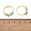 Flower Brass Glass Adjustable Finger Rings GL-CBA18A7-01G-A-5
