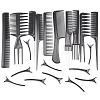 Plastic 10Pcs Hair Comb & 10Pcs Alligator Clip Set for Hairdressing DIY-TA0015-58-1