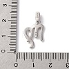 925 Sterling Silver Micro Pave Clear Cubic Zirconia Pendants STER-H117-01P-06-3