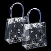 Rectangle Transparent Printed PVC Plastic Gift Tote Bags ABAG-TADJ0002-002G-3