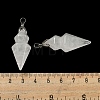 Natural Quartz Crystal Pointed Pendants G-F766-08AS-08-3