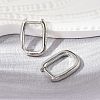 Brass Huggie Hoop Earrings EJEW-L234-61-P-2