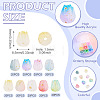180Pcs 9 Colors Opaque Acrylic Beads OACR-TA0004-80-4