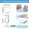 2 Pairs 925 Sterling Silver Hoop Earring Findings STER-BBC0007-14-2