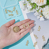 12Pcs Brass Micro Pave Clear Cubic Zirconia Pendants ZIRC-BC0001-29-3