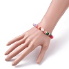 Handmade Polymer Clay Heishi Beads Surfering Stretch Bracelet BJEW-JB07229-5