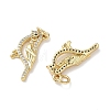 Brass Micro Pave Clear Cubic Zirconia Pendants KK-T085-21A-G-2