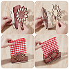 4Bags Sunflower Wood Napkin Holder AJEW-GO0004-72-3