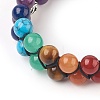 Chakra Natural Amethyst Braided Bead Bracelets BJEW-O164-A03-3