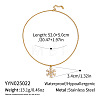 Minimalist 304 Stainless Steel Enamel White Snowflake Pendant Necklaces for Women NO8875-7