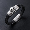 Punk Braided PU Leather Cord Bracelets EQ6903-1