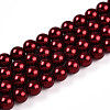 Baking Paint Pearlized Glass Pearl Bead Strands X-HY-N002-6mm-A13-2