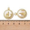 Brass Micro Pave Clear Cubic Zirconia Pendants KK-B083-20G-03-3