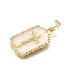 Brass Enamel Pendants KK-P336-14G-02-2