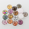 Animal Skin Printed Glass Cabochons GGLA-A002-10mm-OO-2