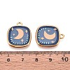 Printed Style 304 Stainless Steel Square Pendants STAS-T071-25D-G-3